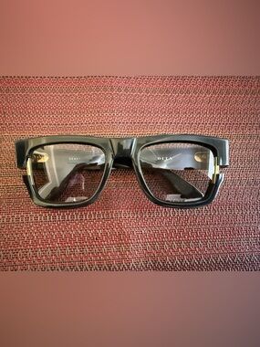 DITA Glossy Black Rectangular Frames with Gold Details